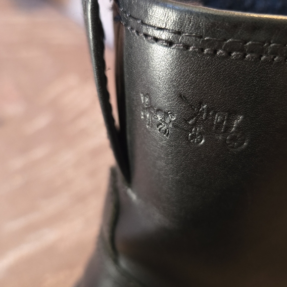 Coach Authentic Harvey Mens 7.5D Black Leather Shearling Lined Ankle Boots - Picture 5 of 15